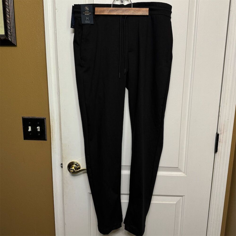 Hart Schaffner Marx Men's Black Jogger Pants Size M Casual 30L x 34W